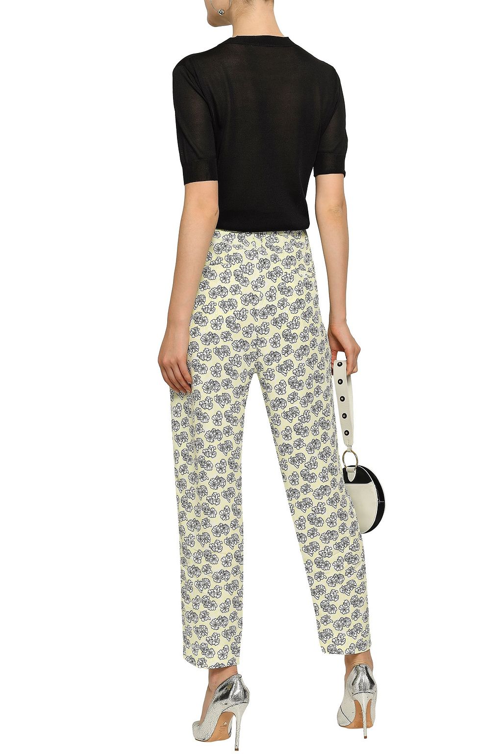 MARNI Floral-print crepe tapered pants