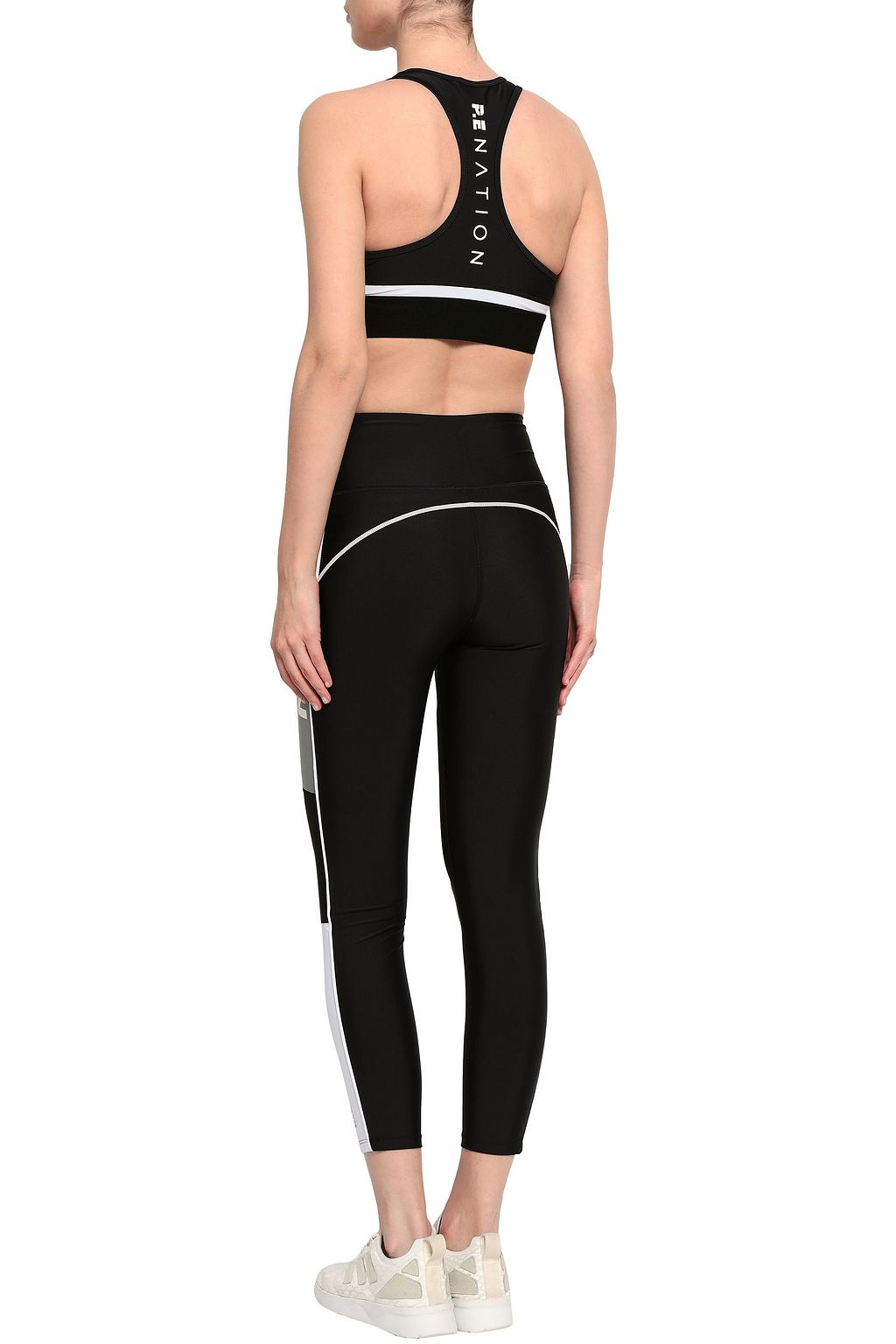 P.E NATION Color-block stretch sports bra
