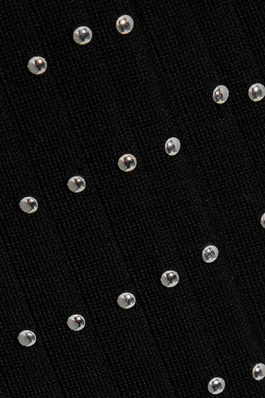 BALMAIN Studded pleated wool-blend maxi skirt