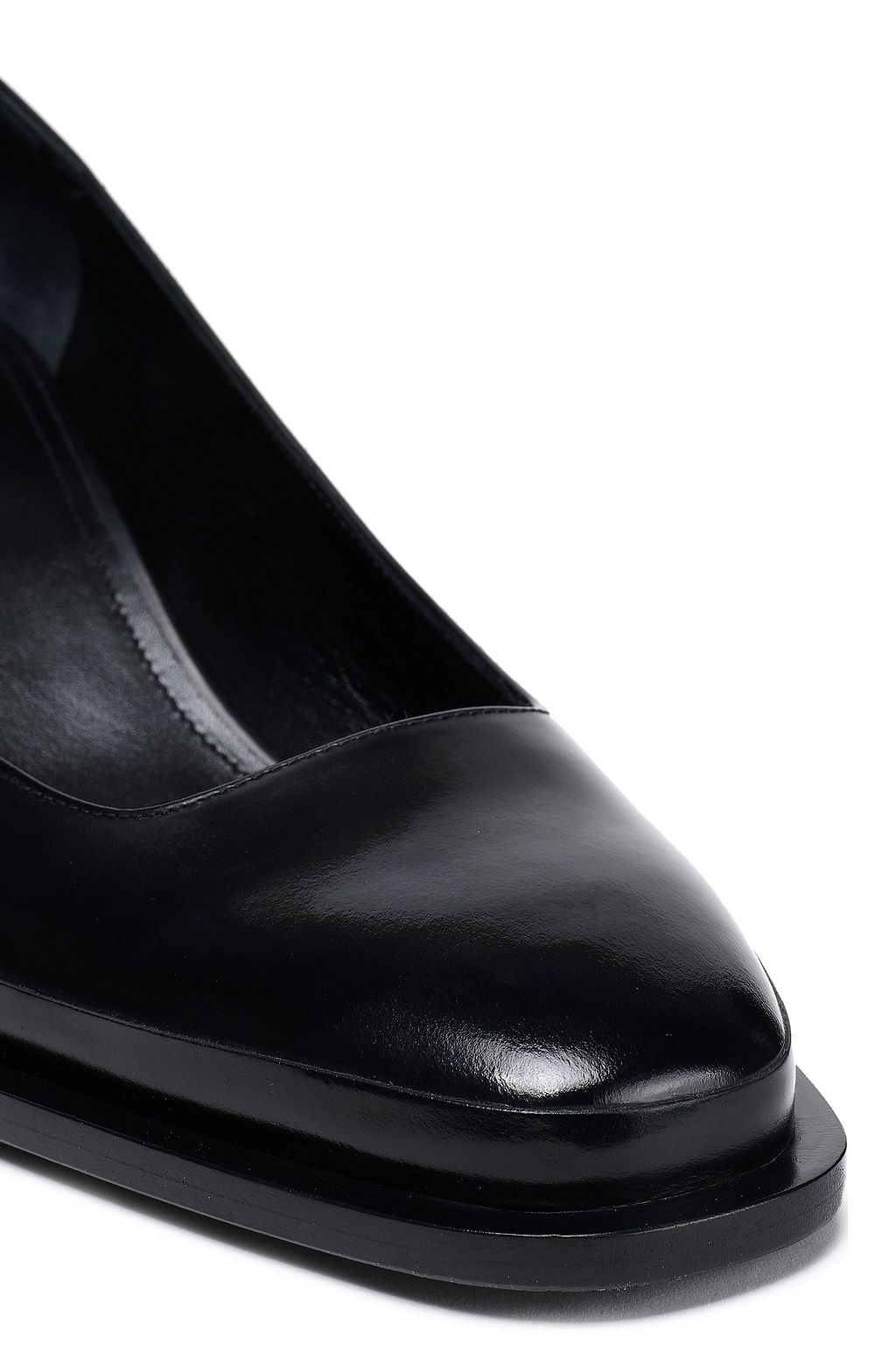 JIL SANDER Glossed-leather pumps