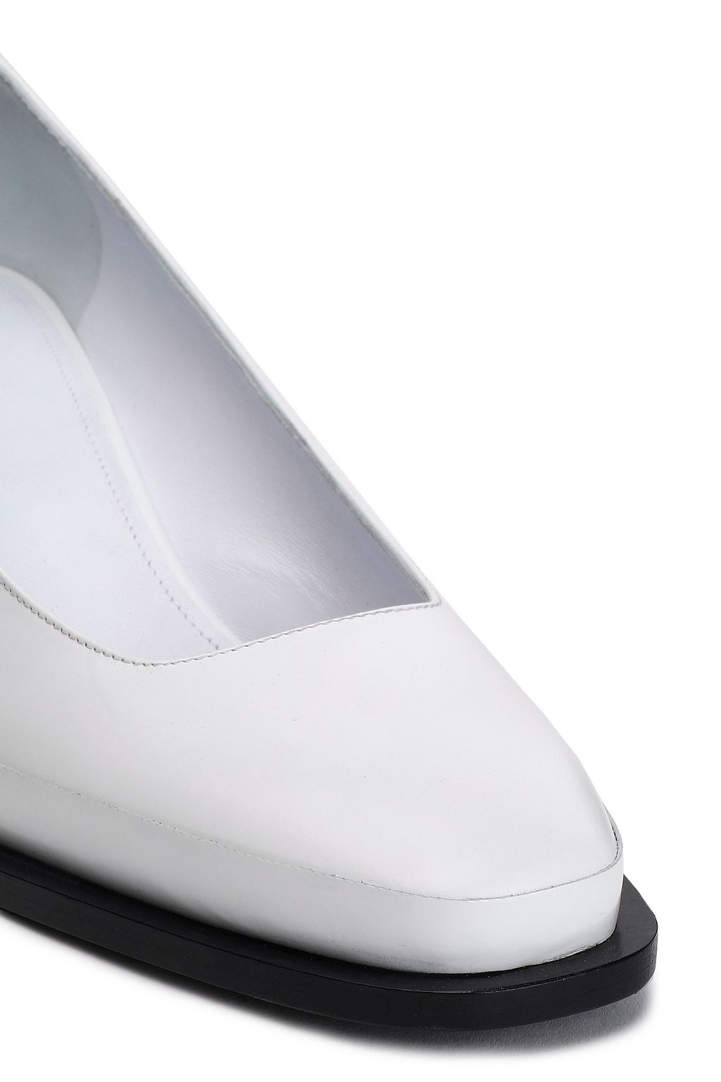 JIL SANDER Glossed-leather pumps