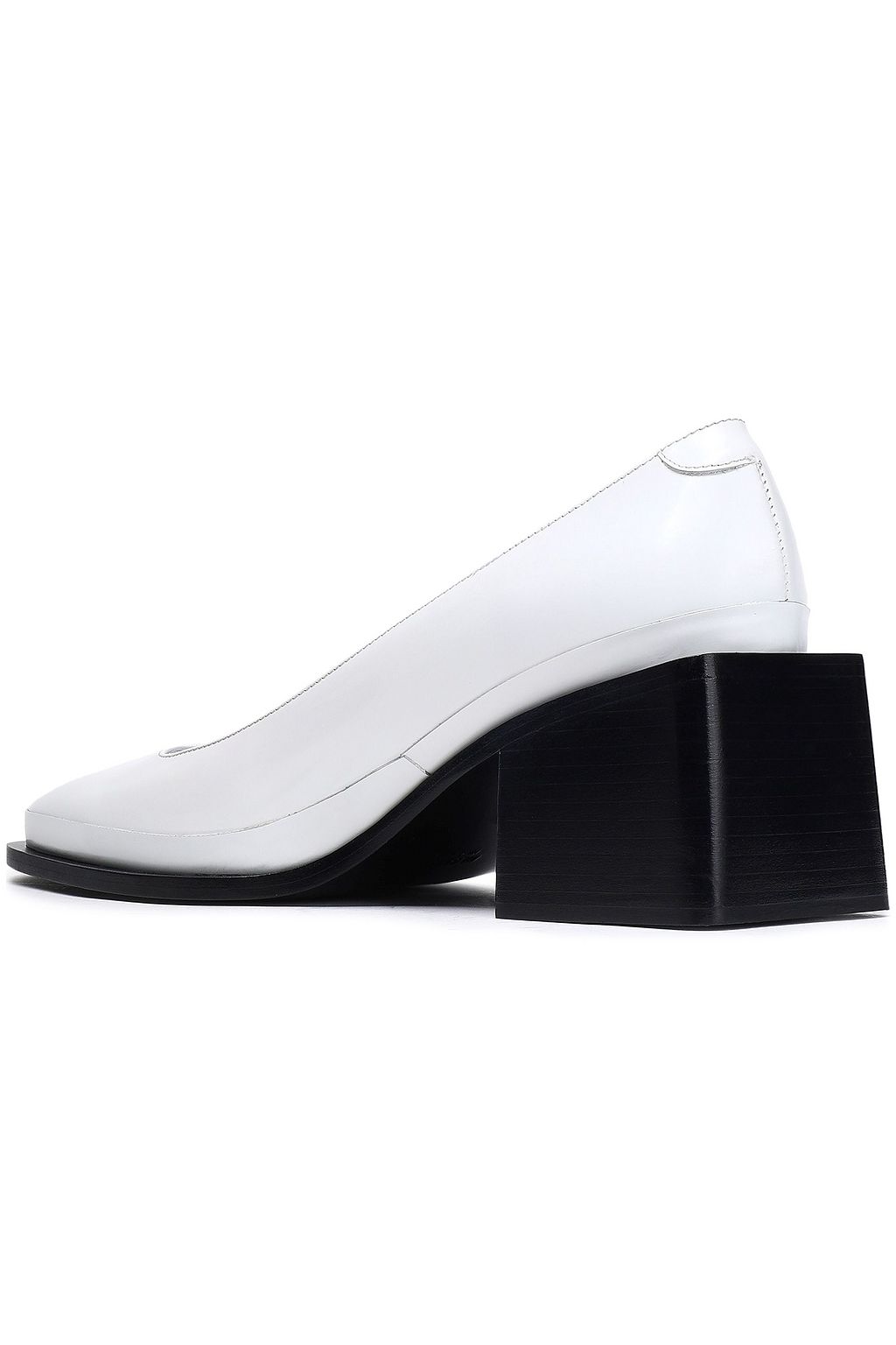 JIL SANDER Glossed-leather pumps