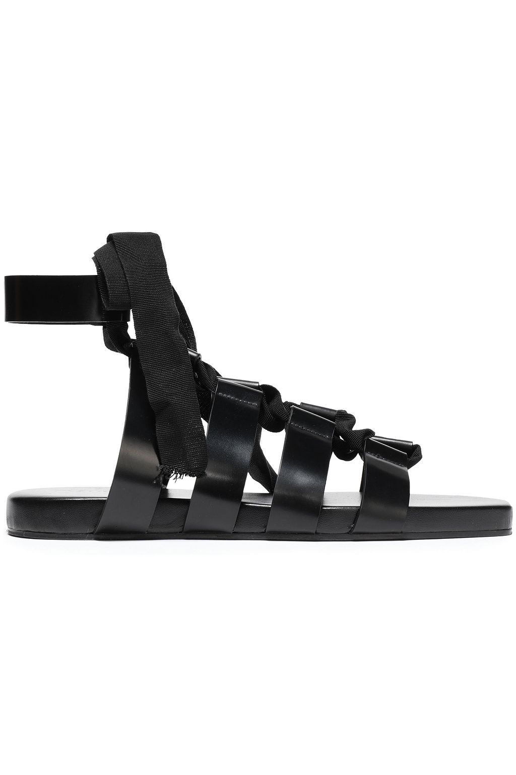 Black Lace-up leather sandals | Sale up 