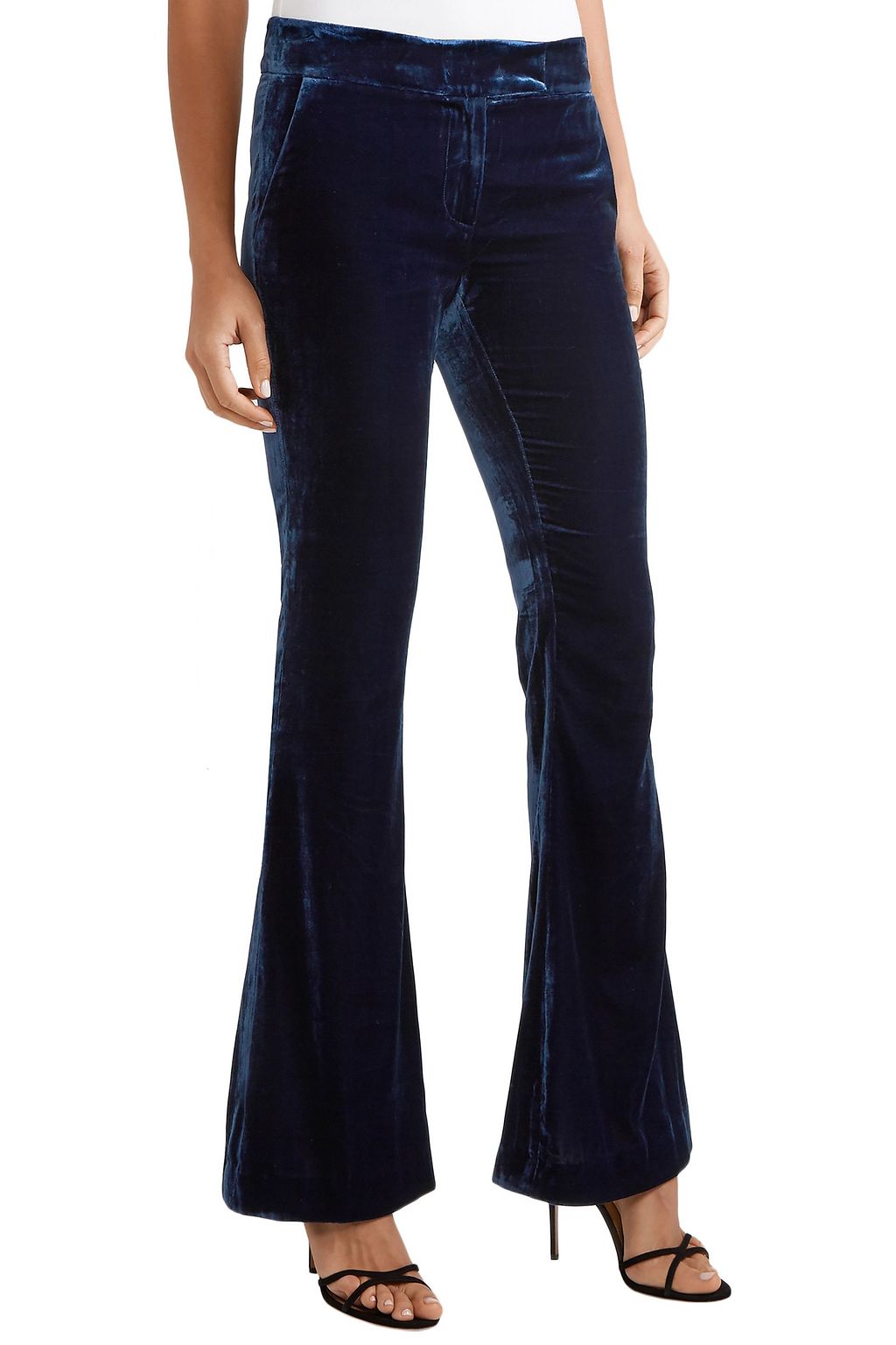 RACHEL ZOE Hall velvet flared pants