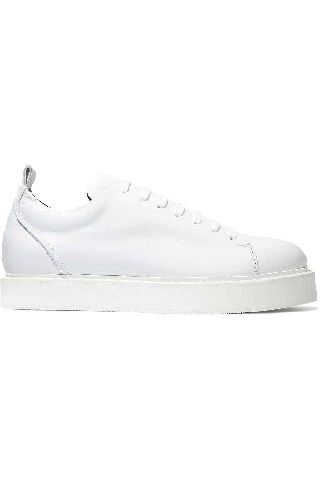 white leather platform sneakers