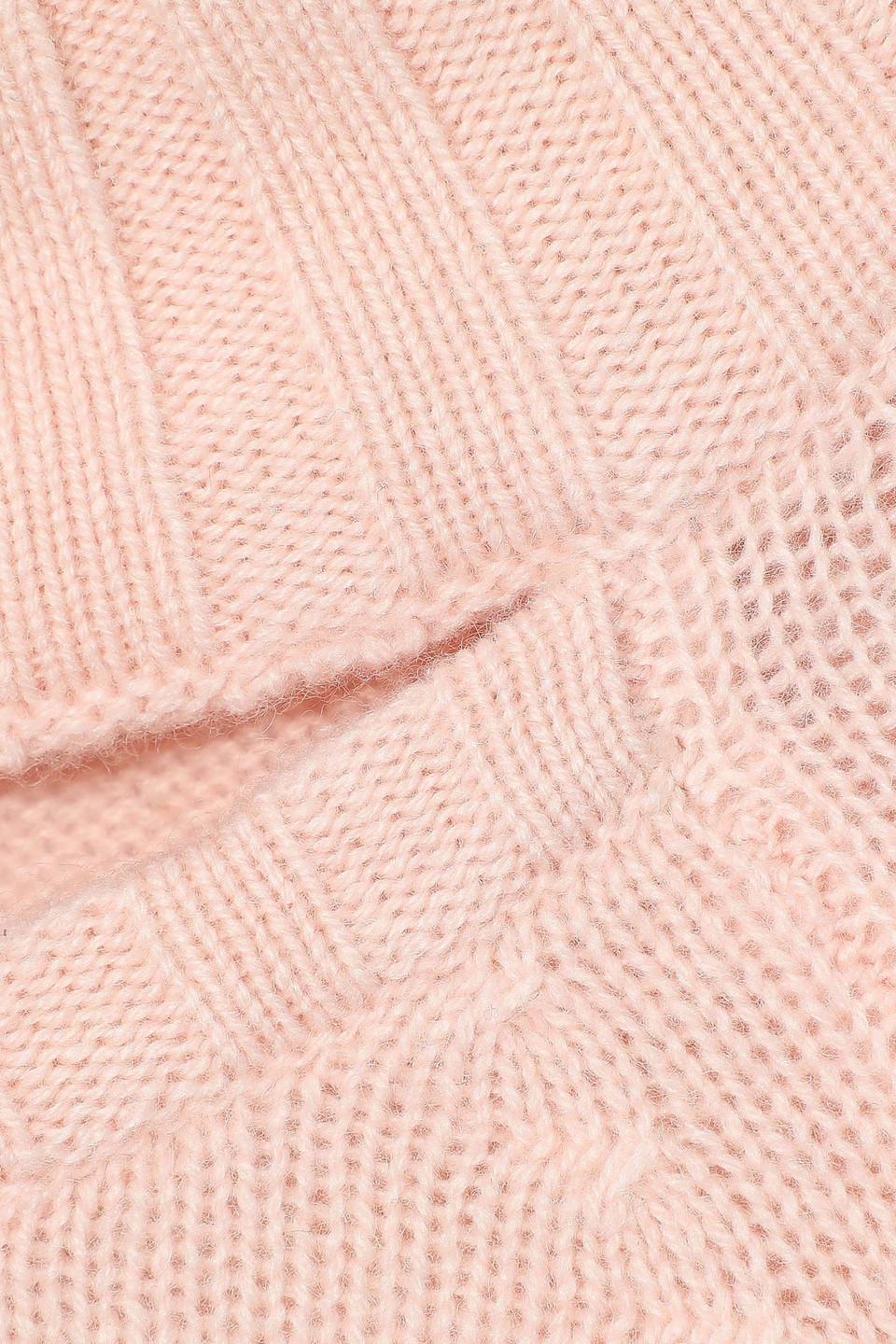 Equipment Abel Cutout Wool And Cashmere-blend Turtleneck Sweater In Baby Pink
