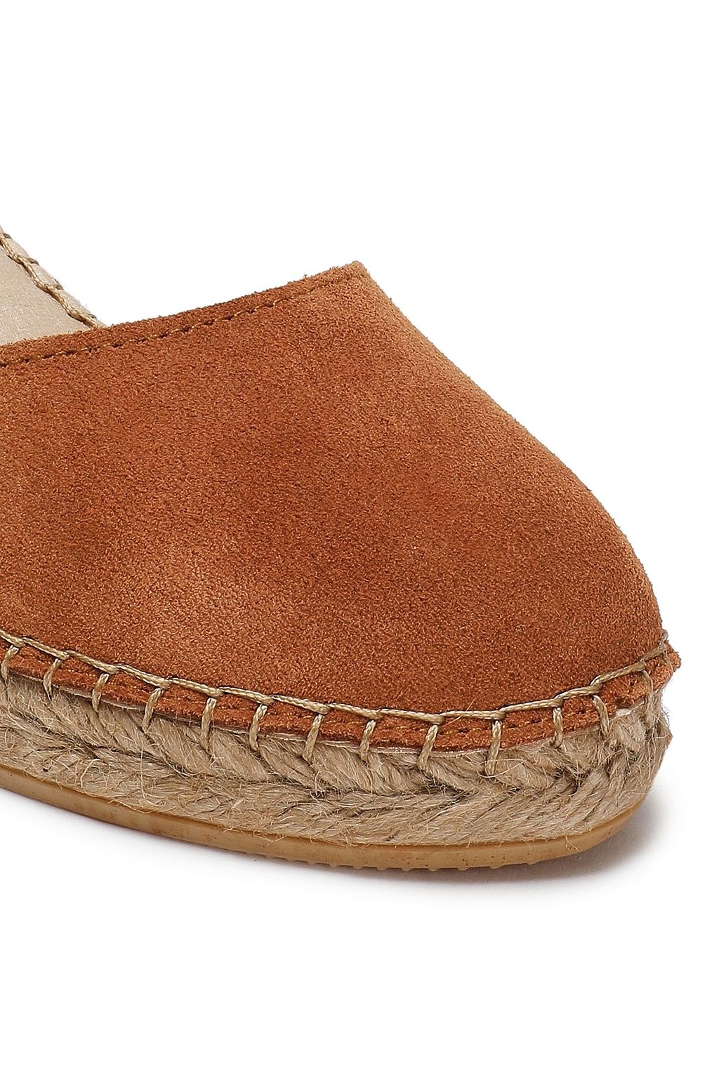 IRIS & INK Peyton canvas and suede wedge espadrilles