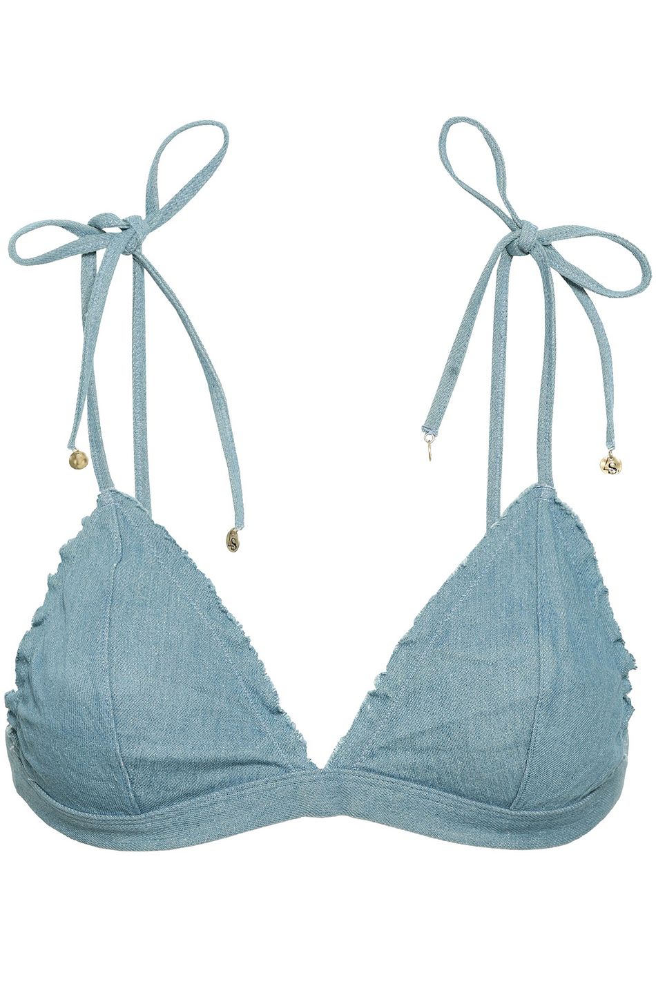 denim triangle bikini