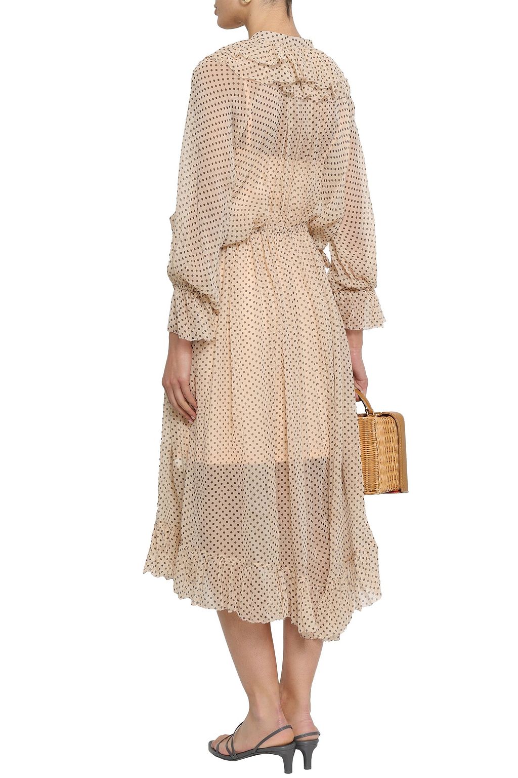 ZIMMERMANN Ruffled polkadot midi dress THE