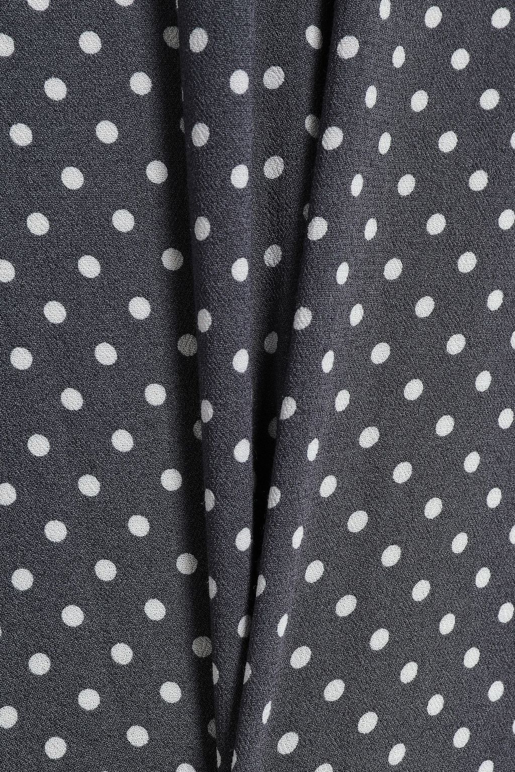 ZIMMERMANN Bow-detailed polka-dot crepe midi dress