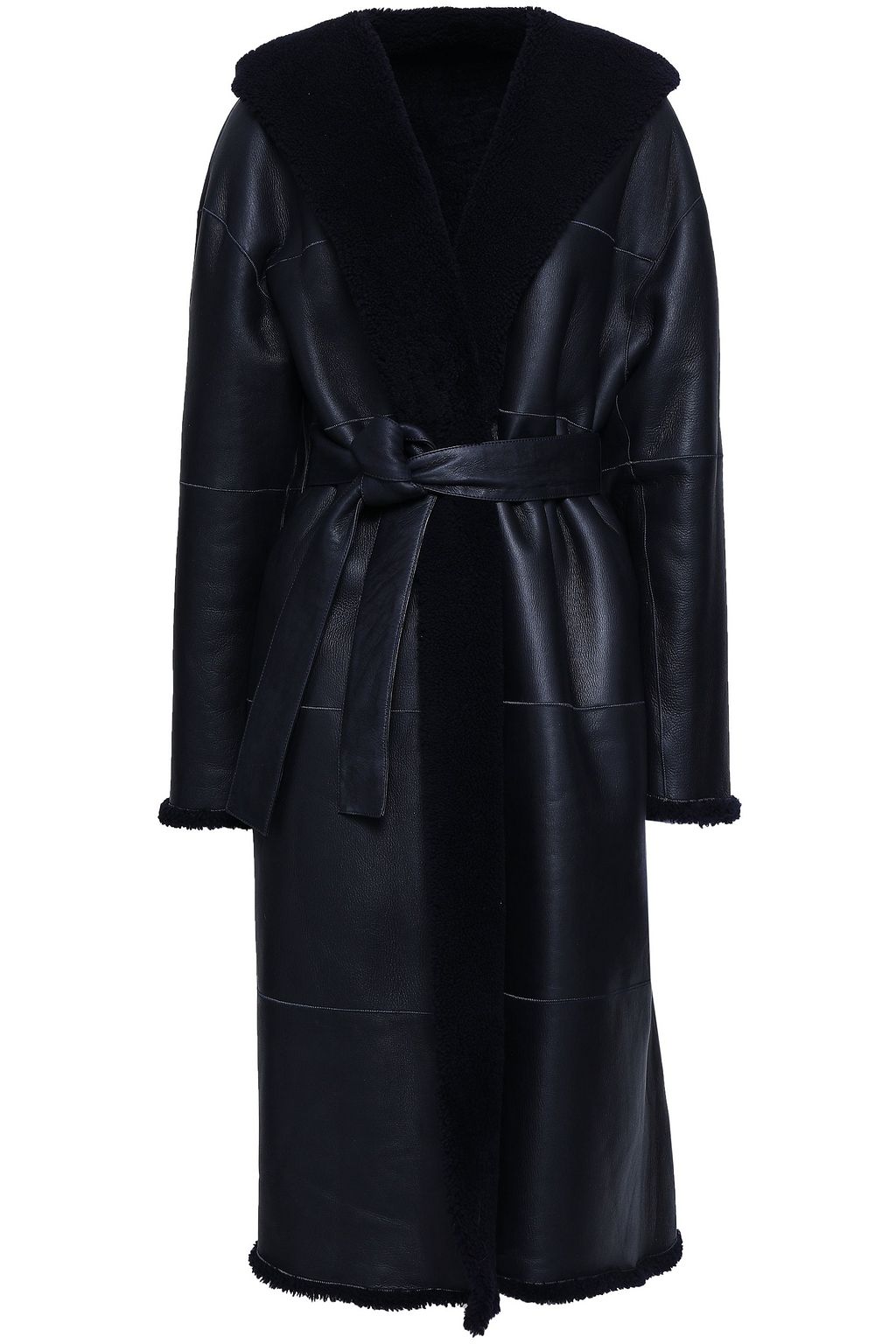 shearling wrap coat