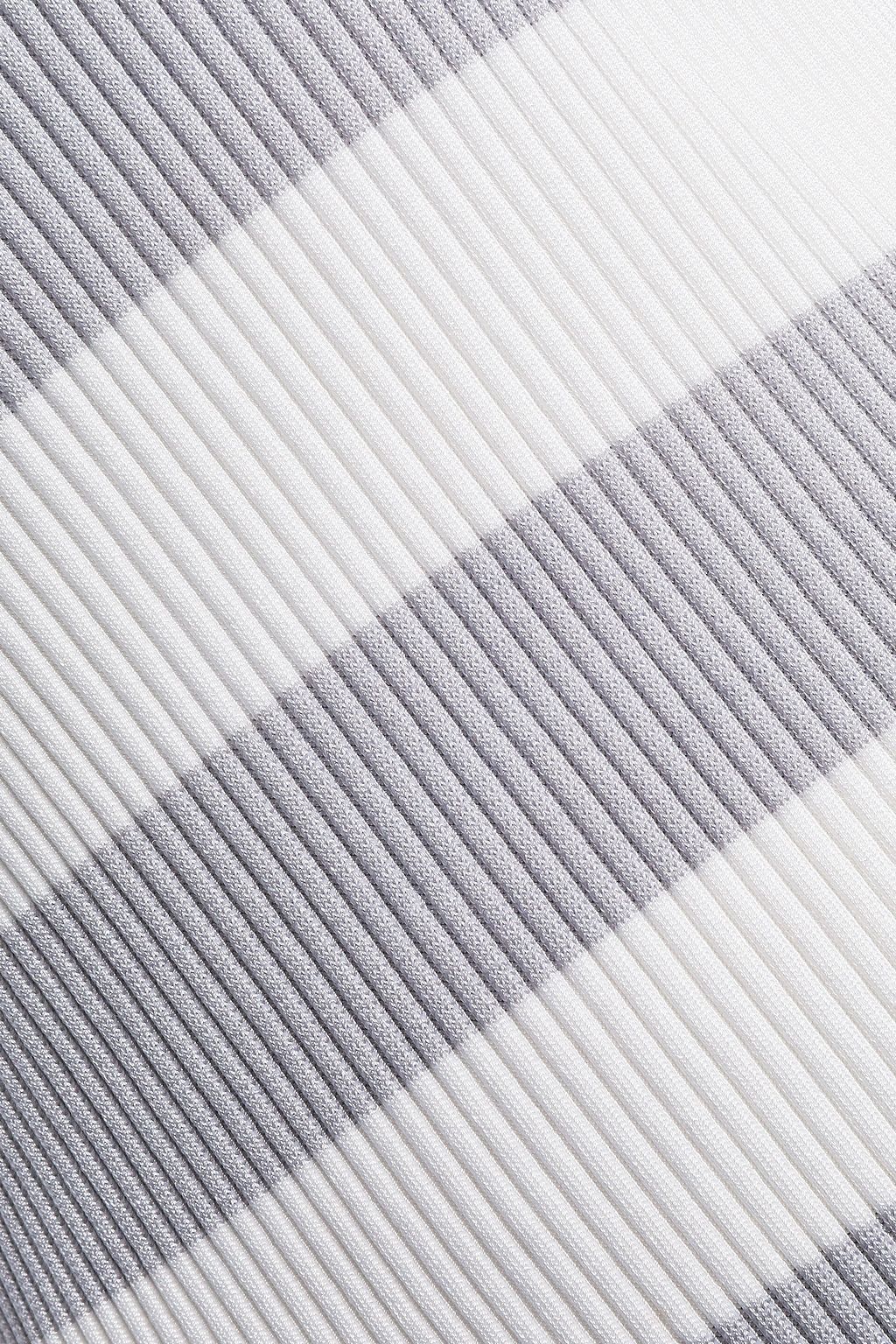 ZIMMERMANN Whitewave striped ribbed-knit mini dress