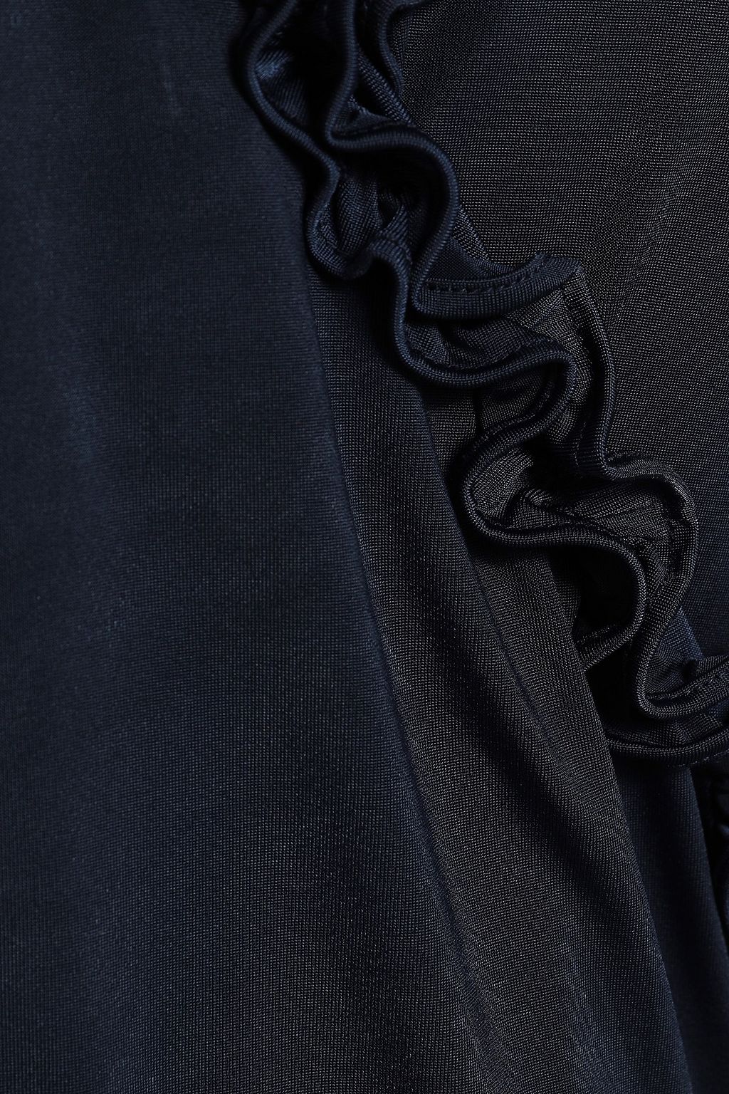 RAOUL Cold-shoulder wrap-effect ruffled sateen dress