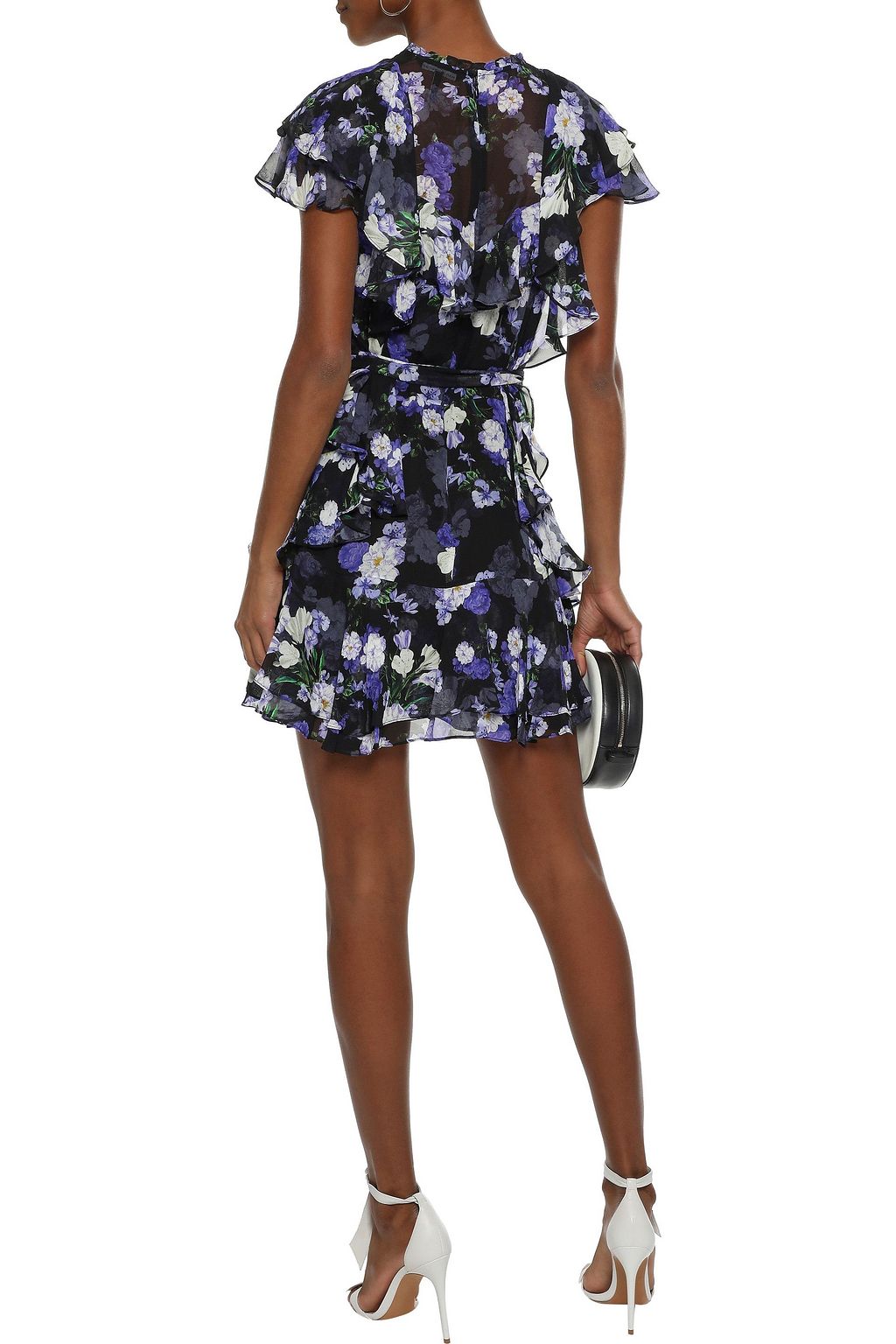 MARISSA WEBB Sully ruffled floral-print silk-georgette mini dress