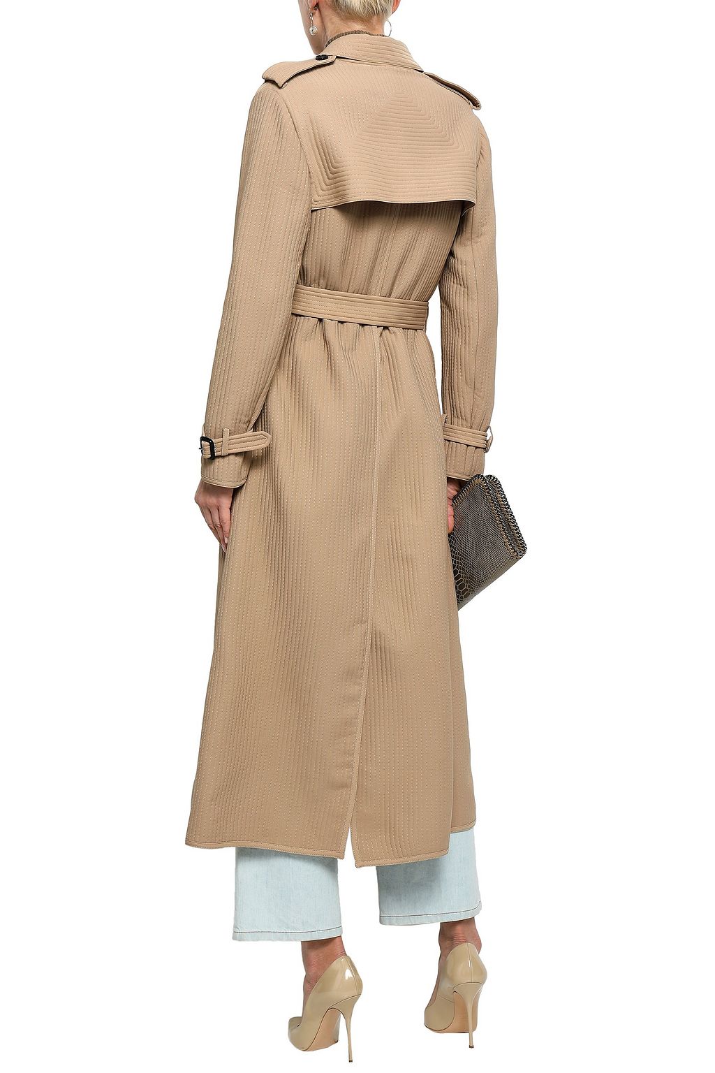 VALENTINO GARAVANI Quilted silk-crepe trench coat