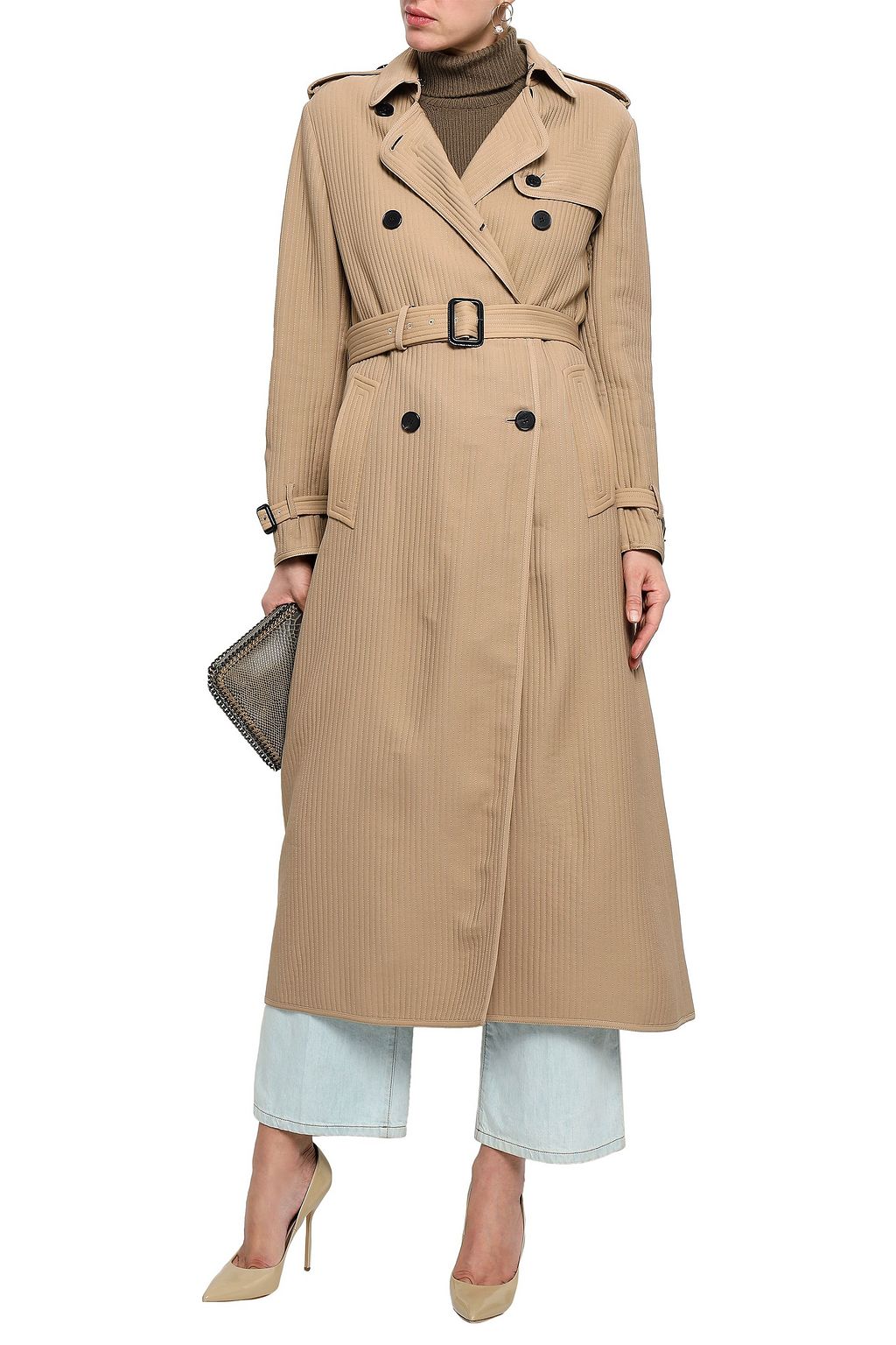 VALENTINO GARAVANI Quilted silk-crepe trench coat