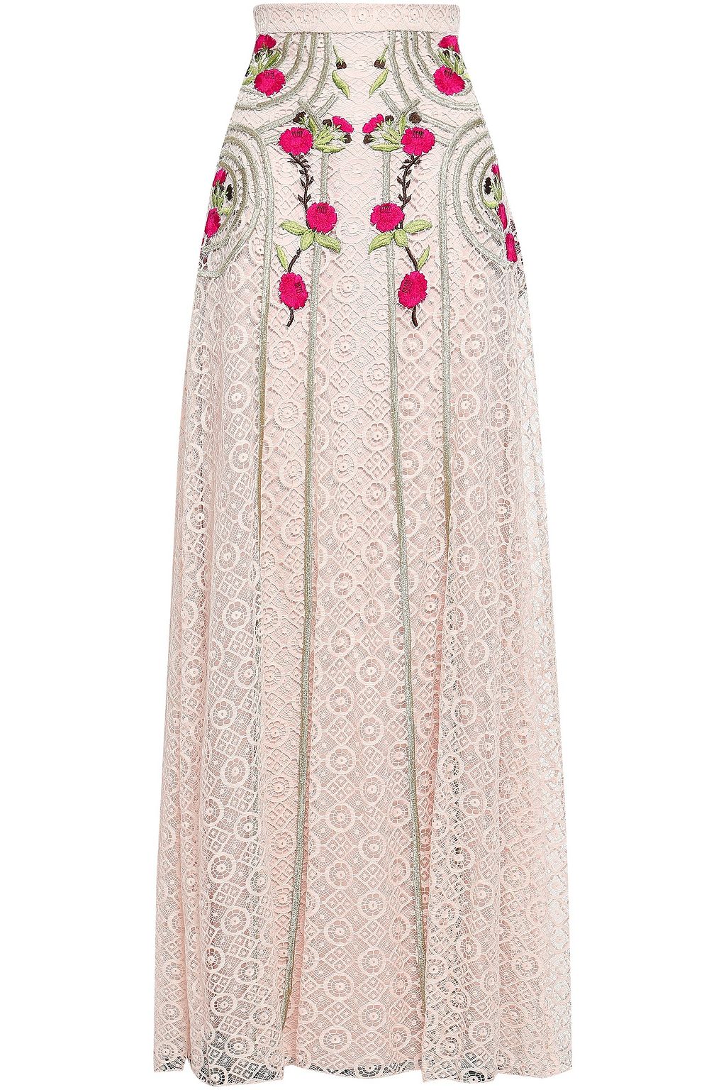 cream lace maxi skirt