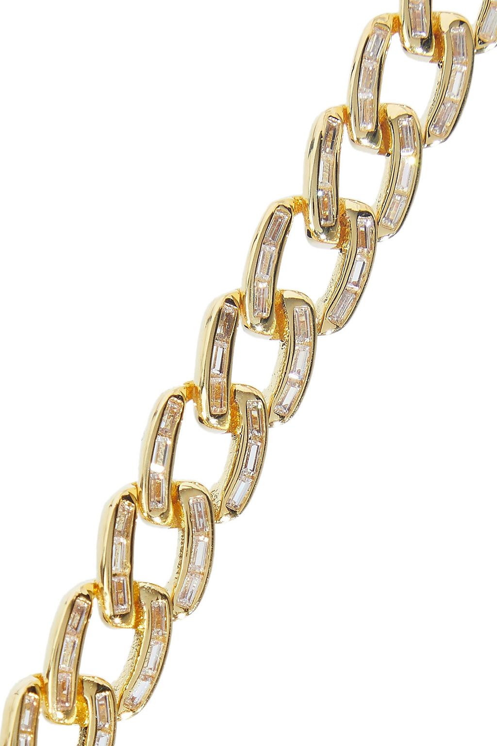 NOIR JEWELRY 14-karat gold-plated crystal bracelet
