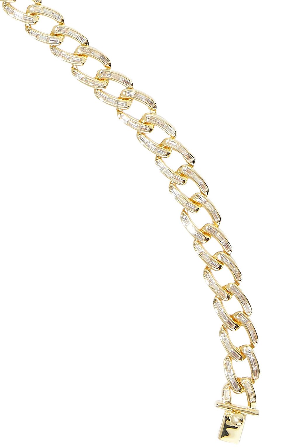 NOIR JEWELRY 14-karat gold-plated crystal bracelet