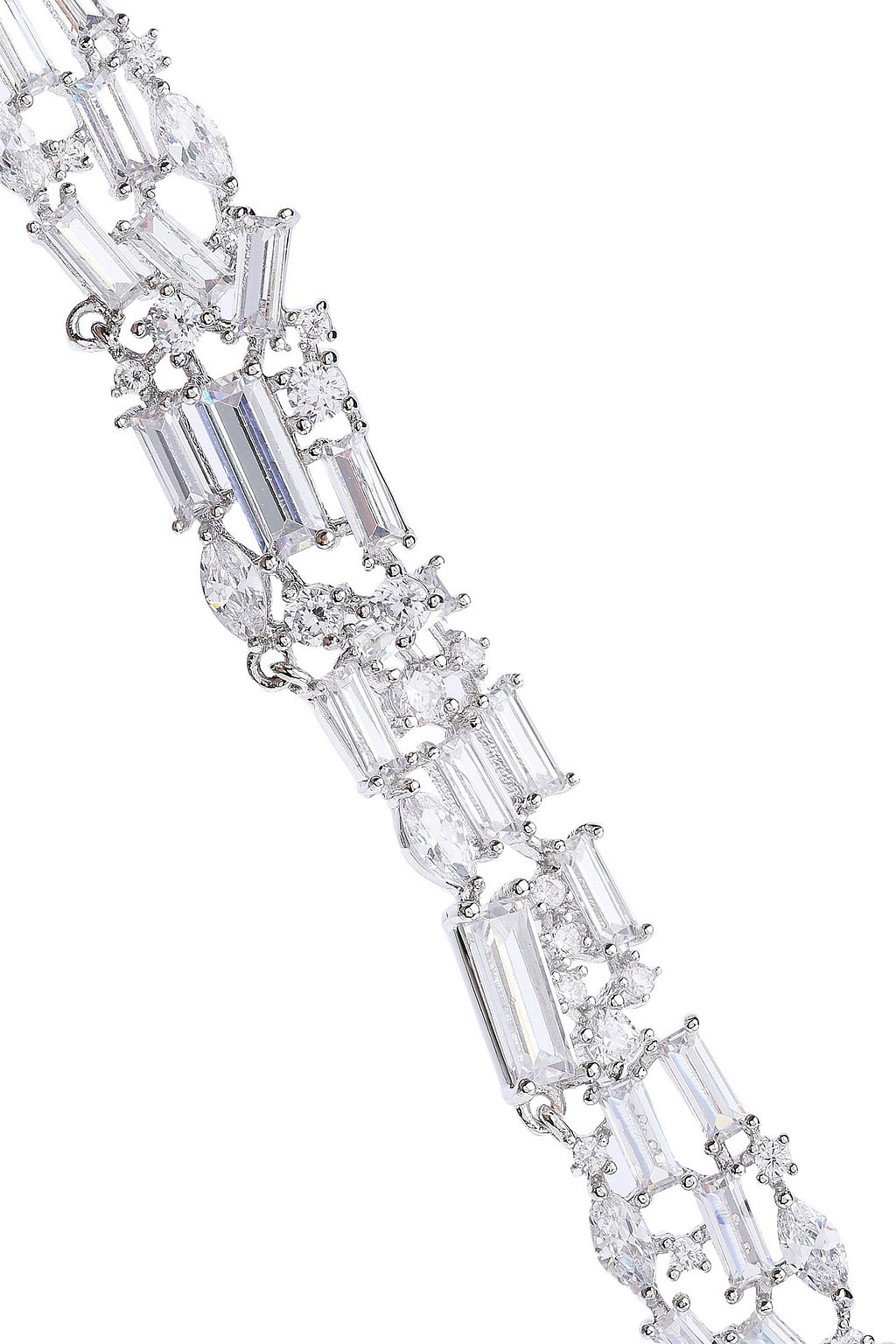 NOIR JEWELRY Récolter rhodium-plated crystal choker