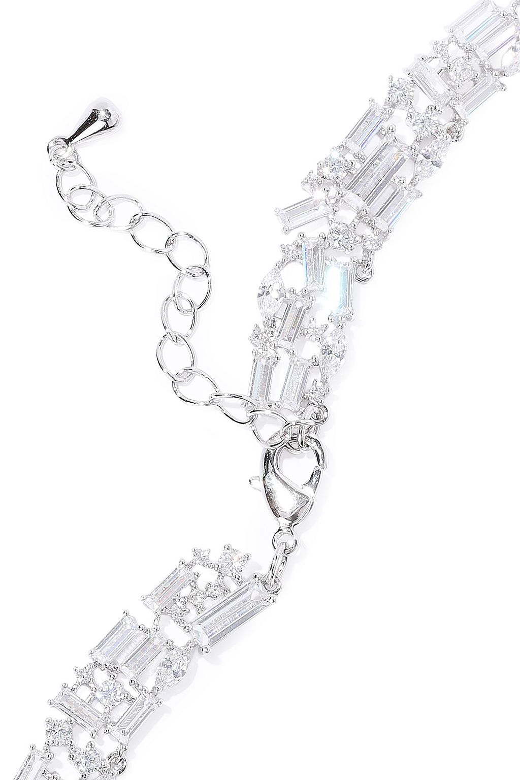 NOIR JEWELRY Récolter rhodium-plated crystal choker
