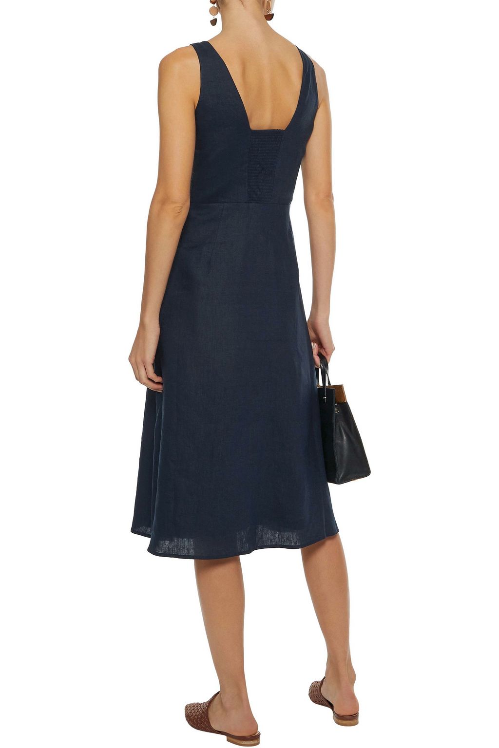 IRIS & INK Alexis knotted linen midi dress