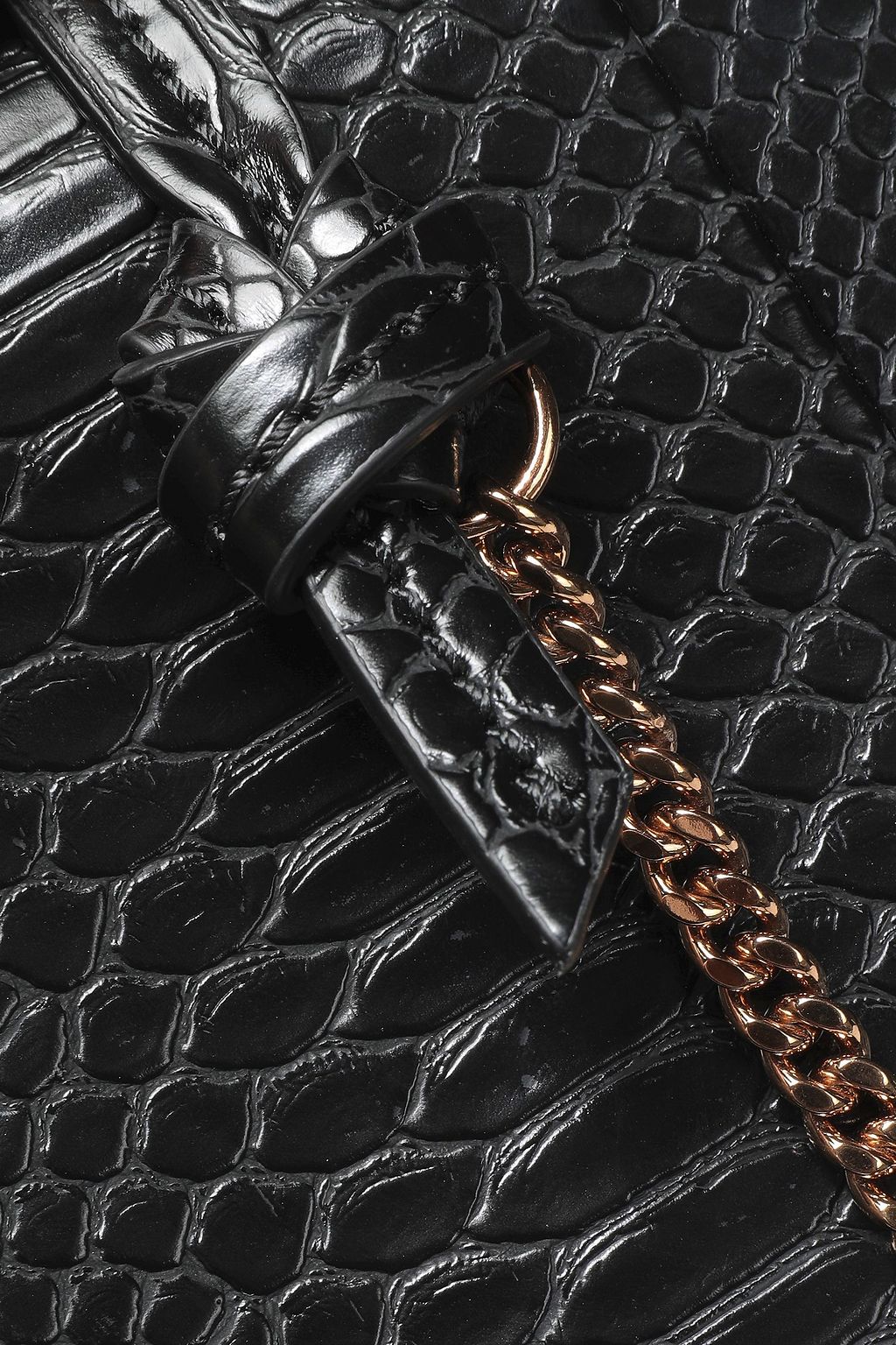 STELLA MCCARTNEY Croc-effect faux leather shoulder bag