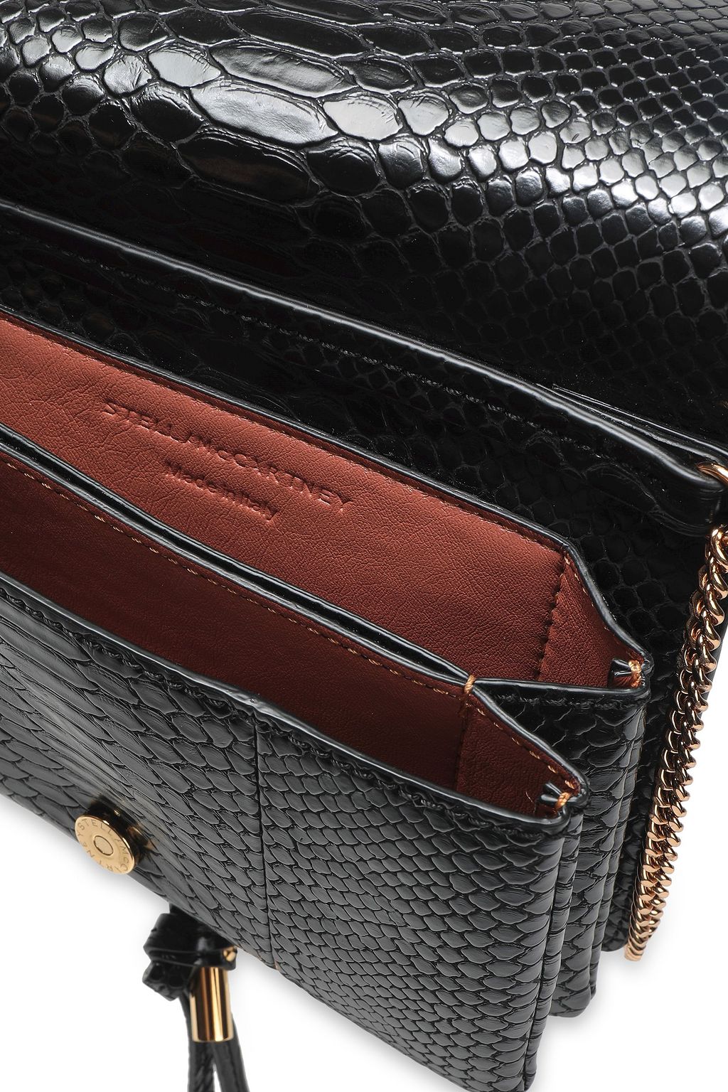 STELLA MCCARTNEY Croc-effect faux leather shoulder bag