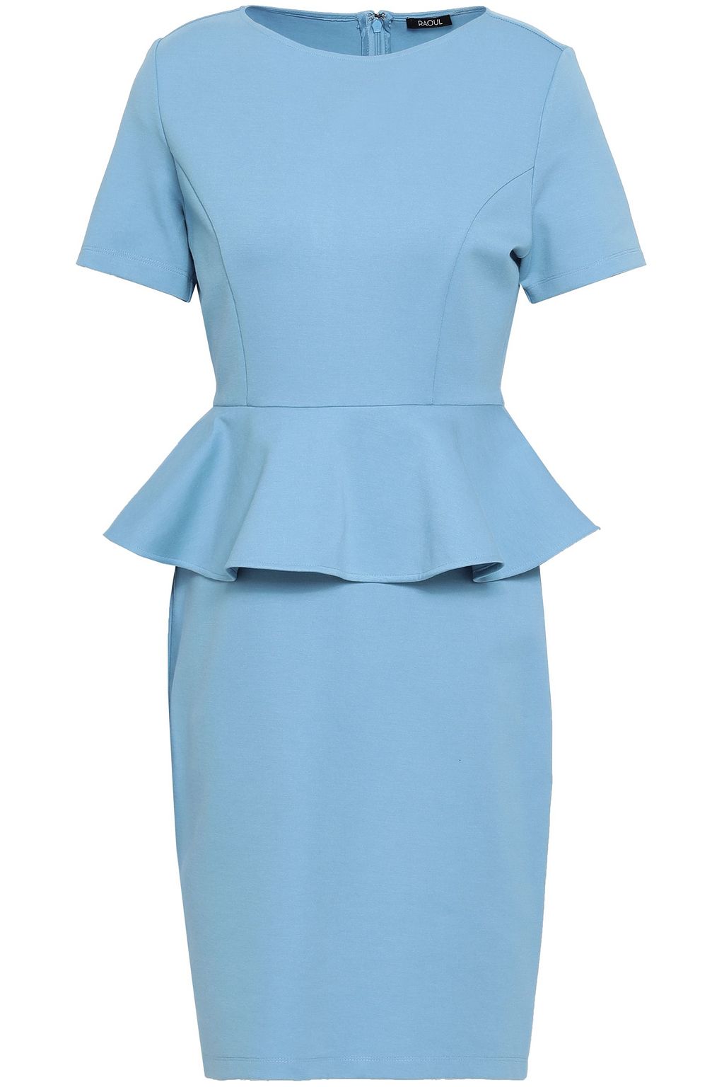 blue peplum dress with sleeves