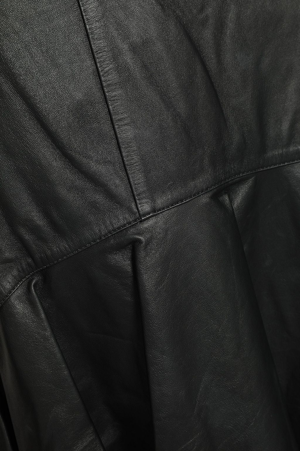 ISOLDA Fluted leather skirt