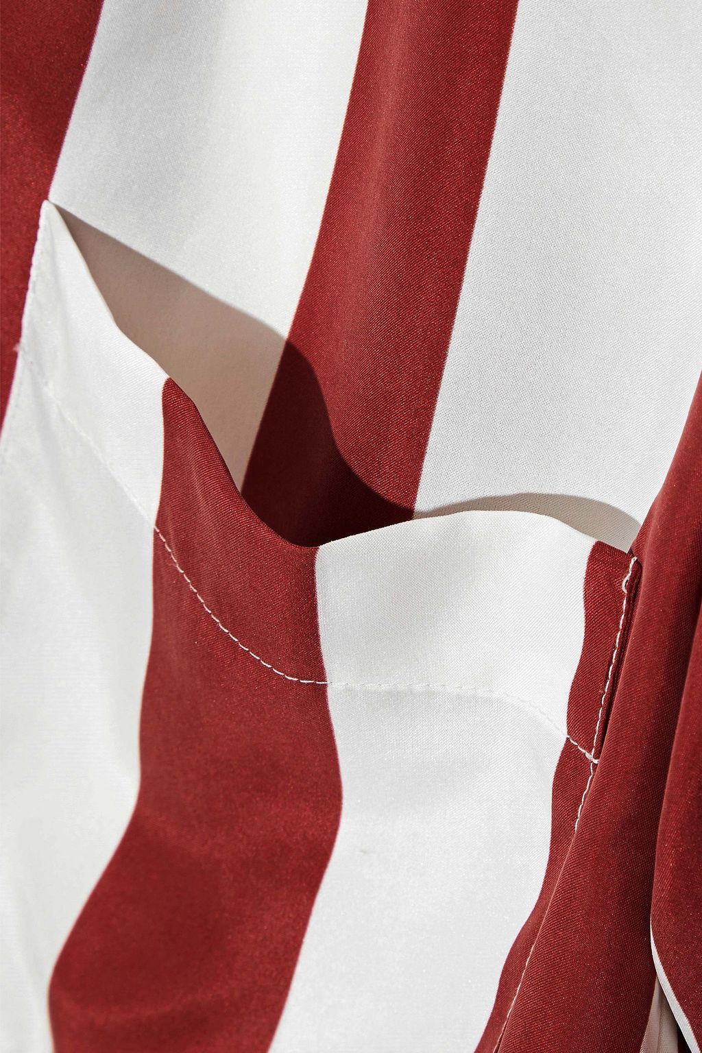 IRIS & INK Valentina striped washed-silk shirt