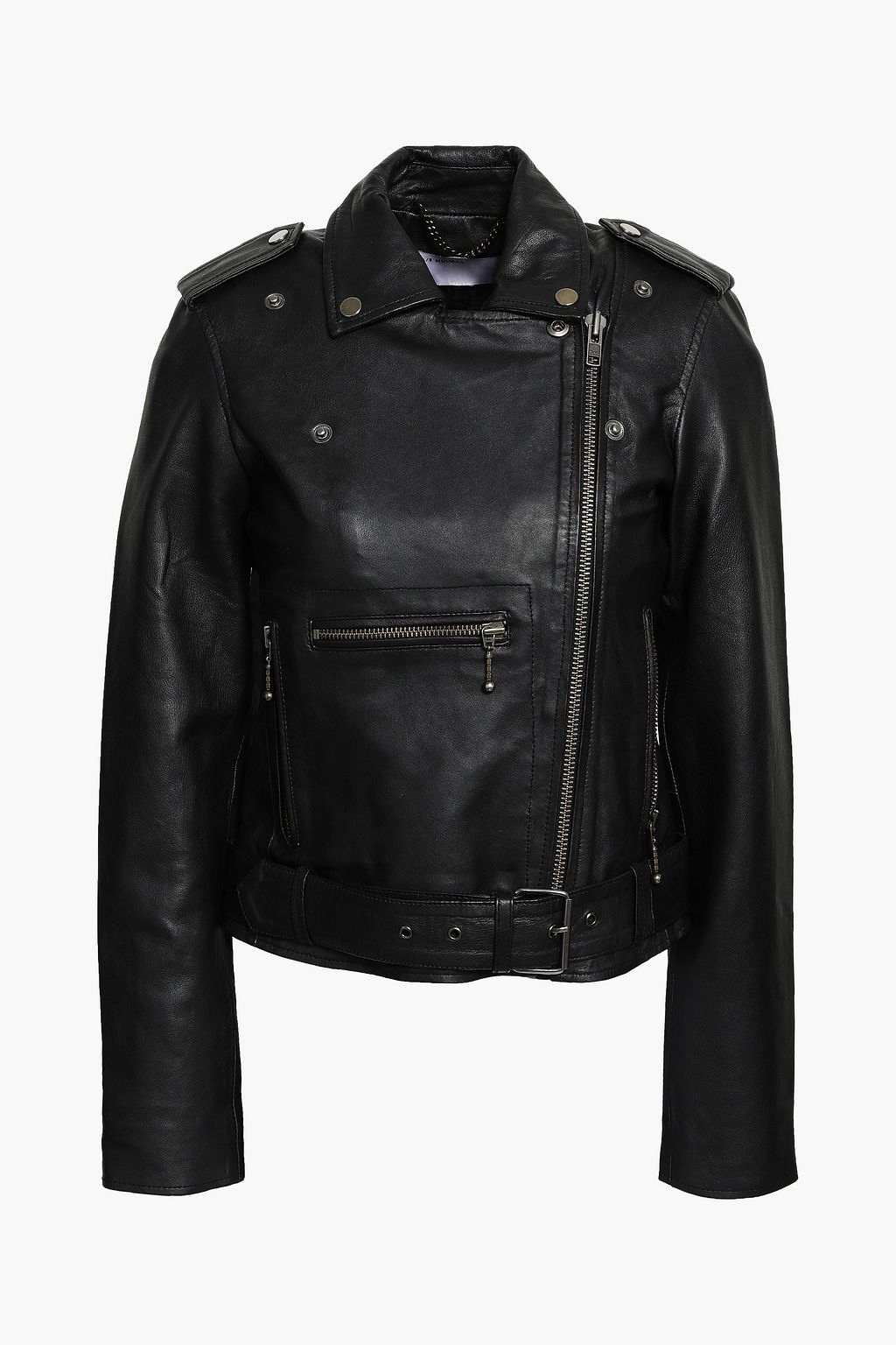 Black Leather biker jacket | MUUBAA 