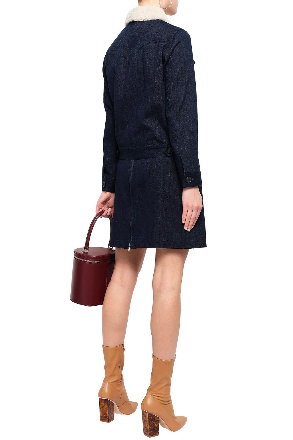ADAM LIPPES Flared denim mini skirt