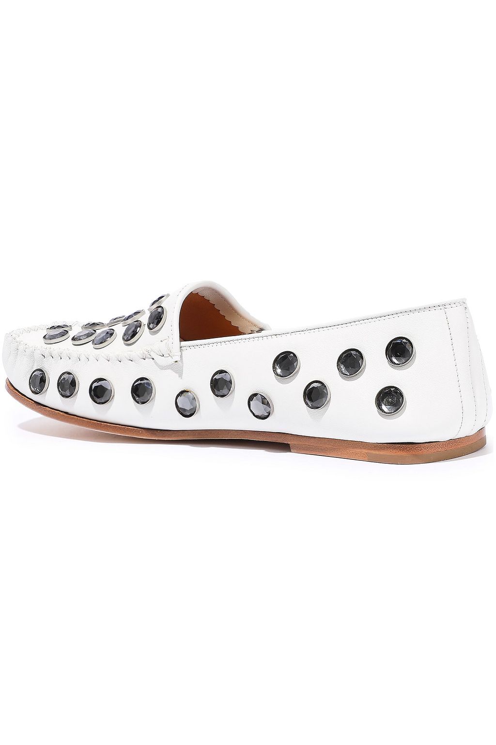 ACNE STUDIOS Jackson crystal-embellished leather loafers