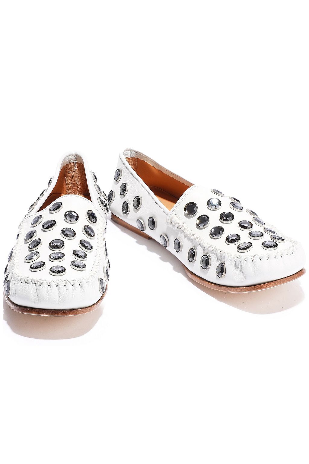 ACNE STUDIOS Jackson crystal-embellished leather loafers