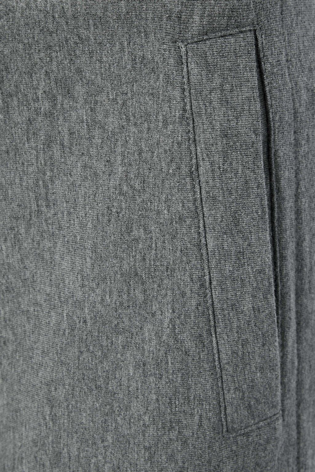 NORMA KAMALI Mélange French cotton-blend terry track pants