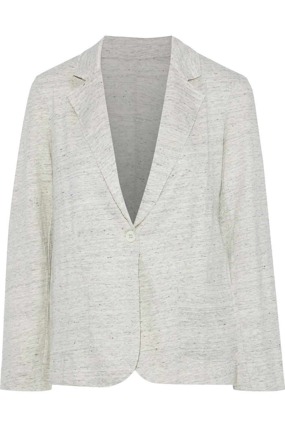 white jersey blazer