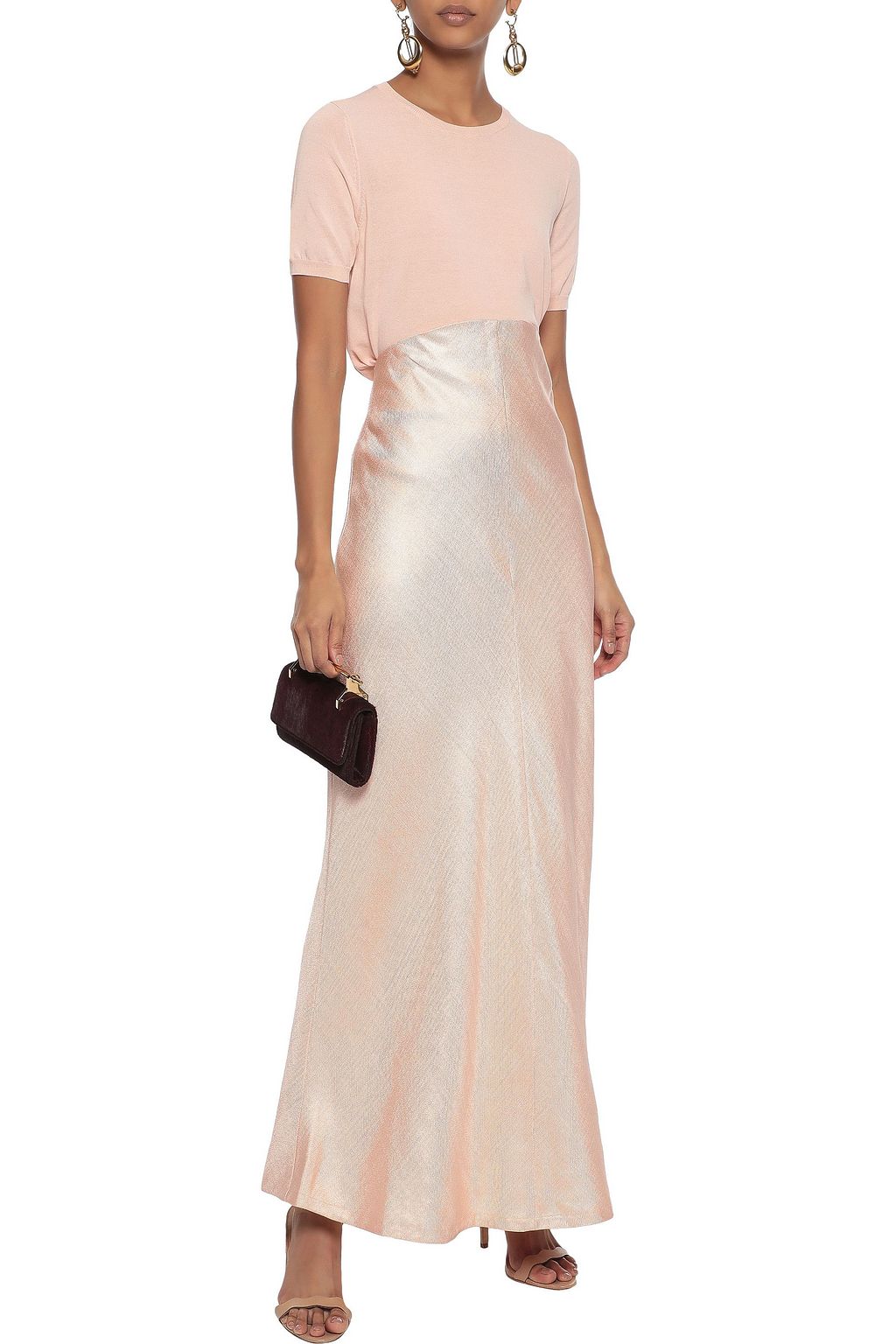 ZIMMERMANN Painted Heart Empire satin-twill maxi skirt