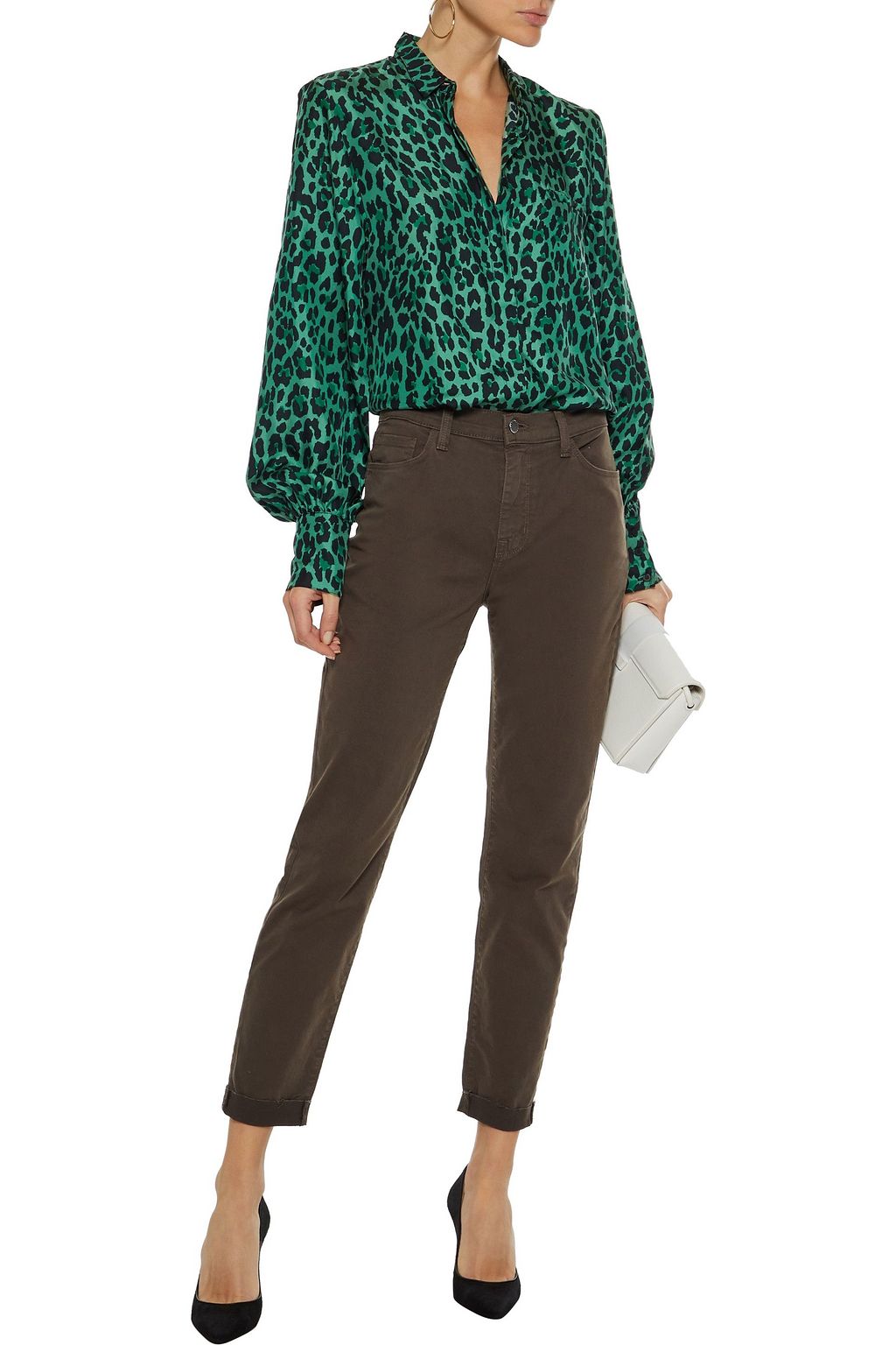 L'AGENCE Rachel cropped mid-rise skinny jeans