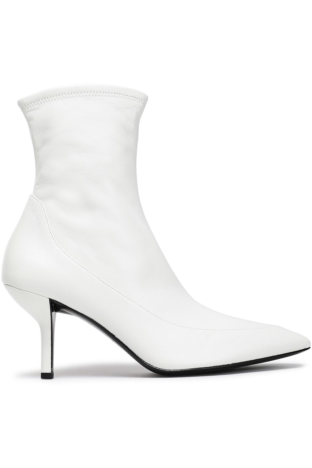 white leather sock boots
