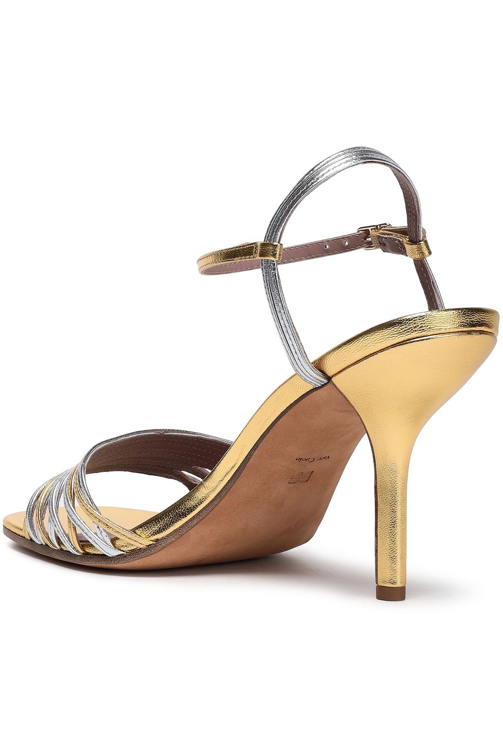 DIANE VON FURSTENBERG Federica two-tone metallic leather sandals