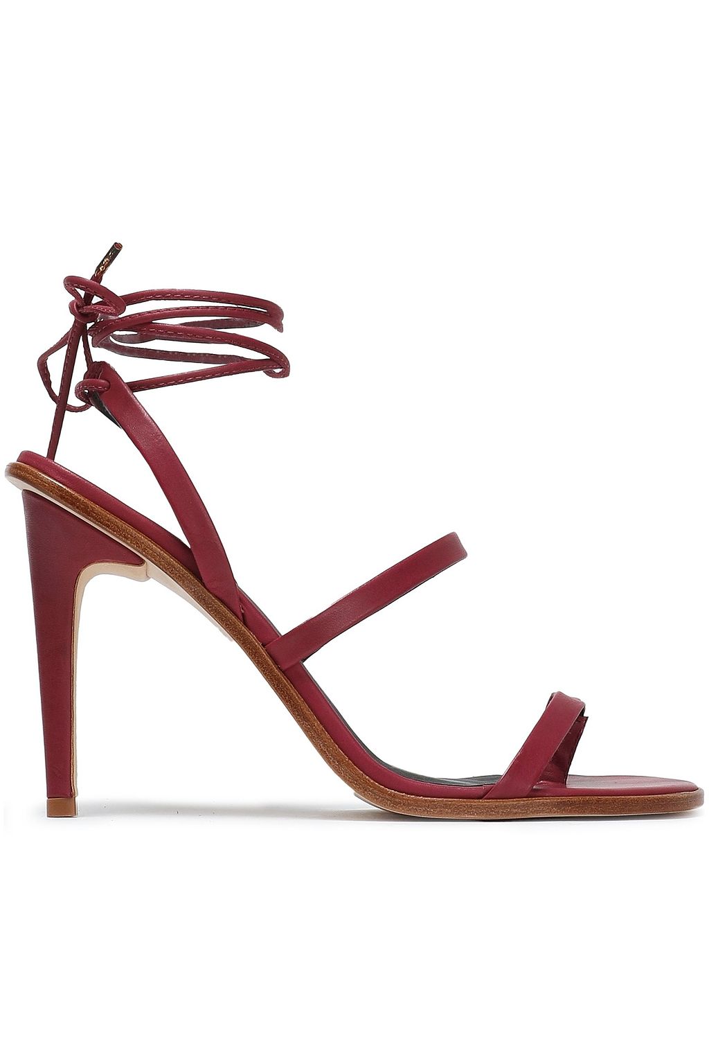 burgundy leather sandals