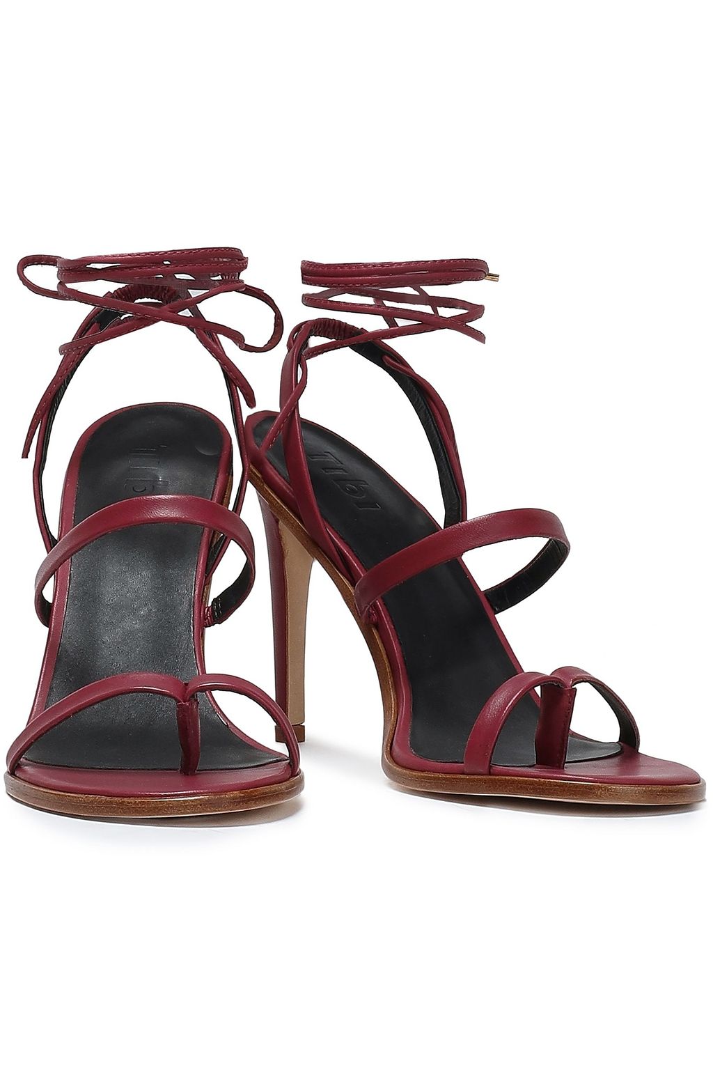 TIBI Lace-up leather sandals
