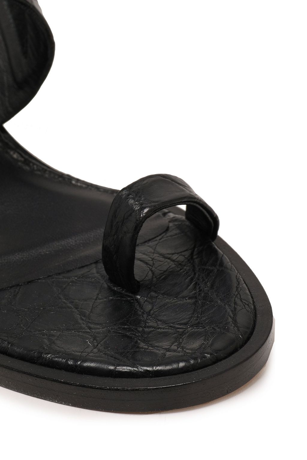 TIBI Olivia crocodile mules