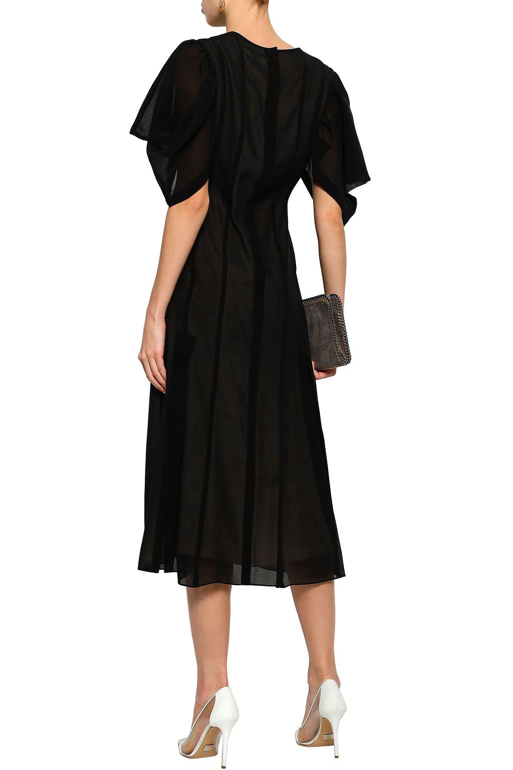 VICTORIA BECKHAM Draped crepon midi dress