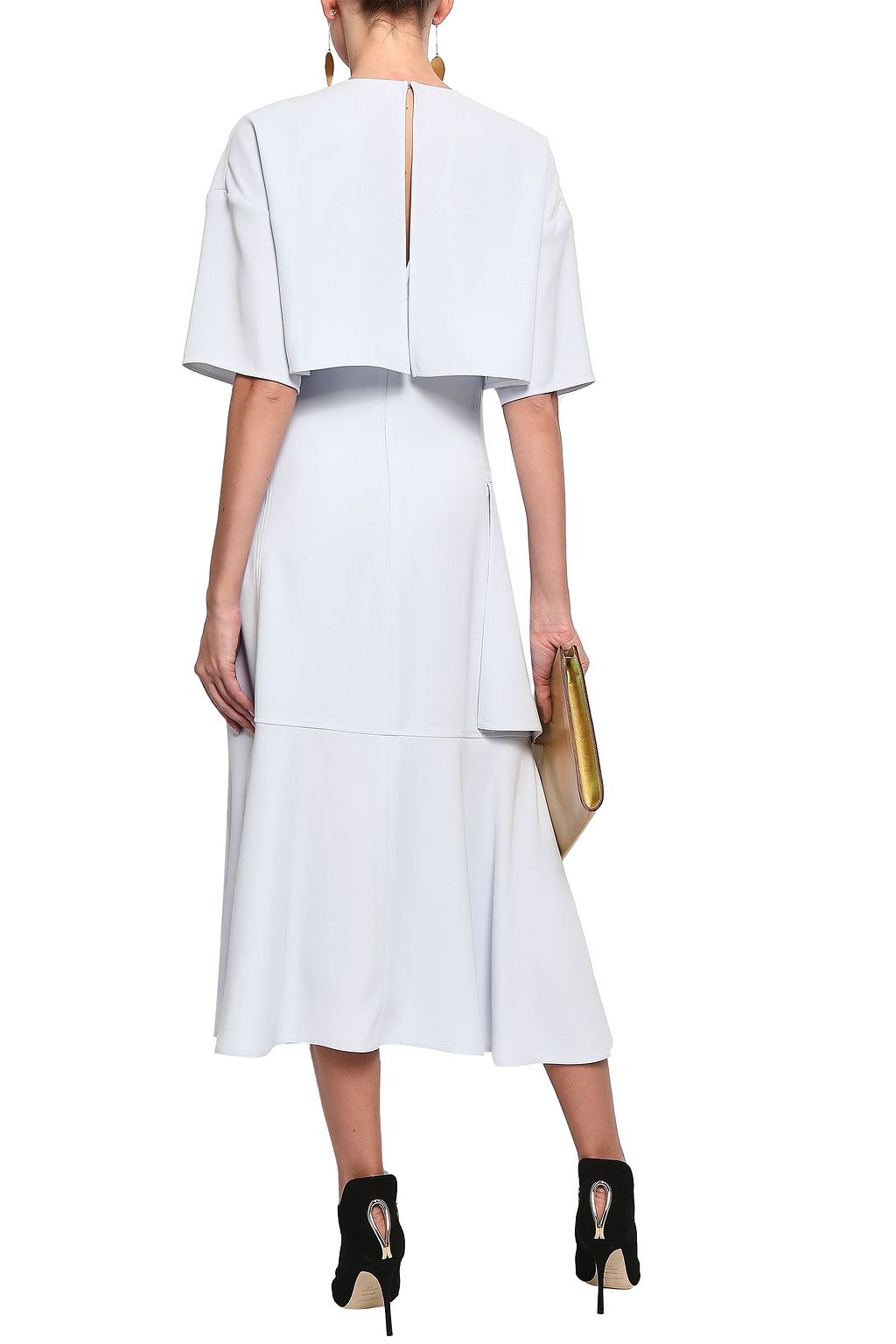 ADEAM Layered draped crepe midi dress