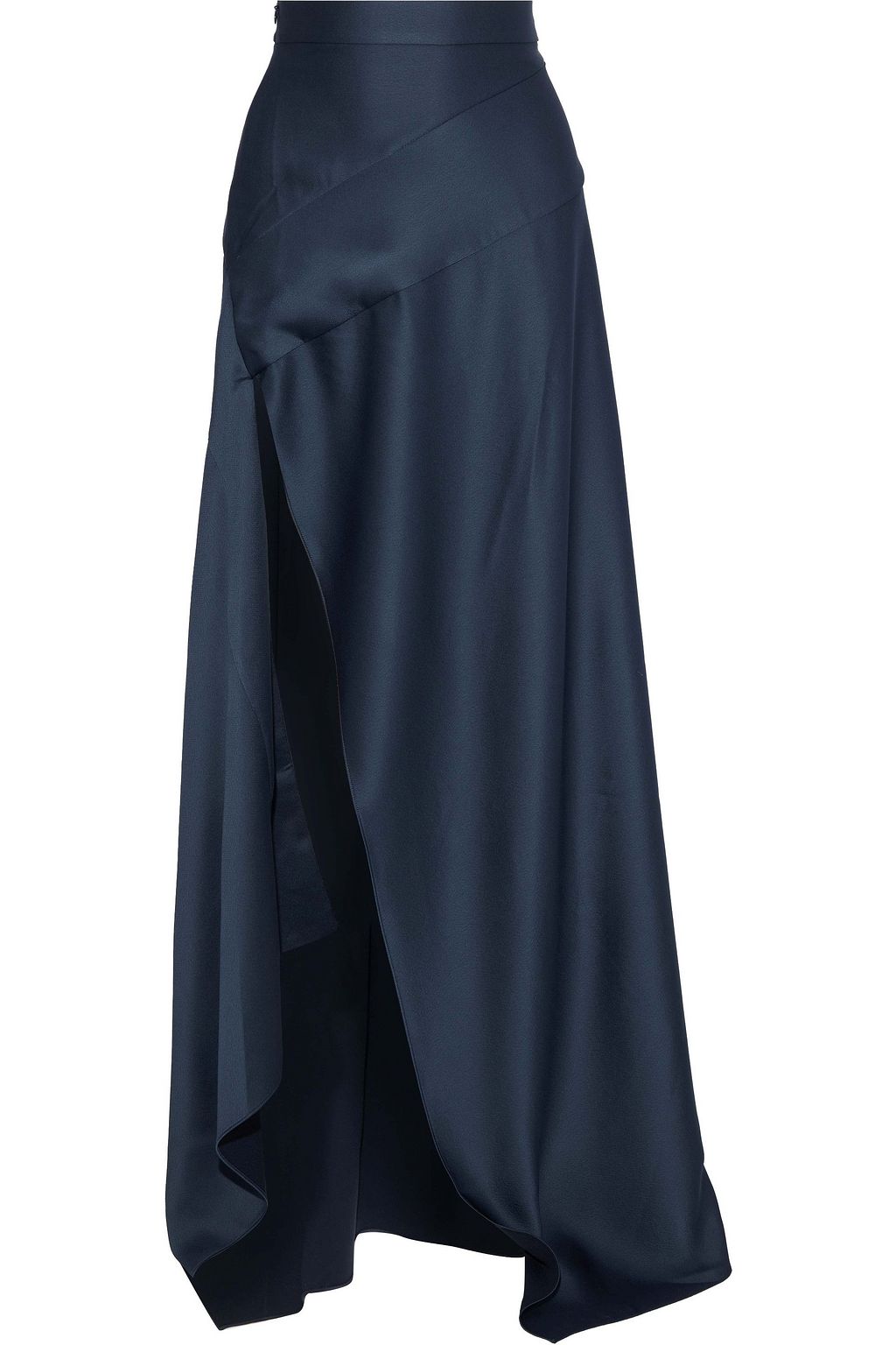 satin maxi skirt with split