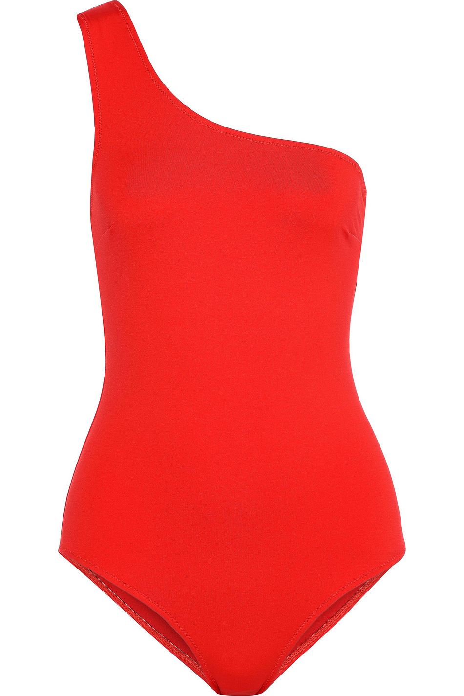 red one shoulder swimsuit