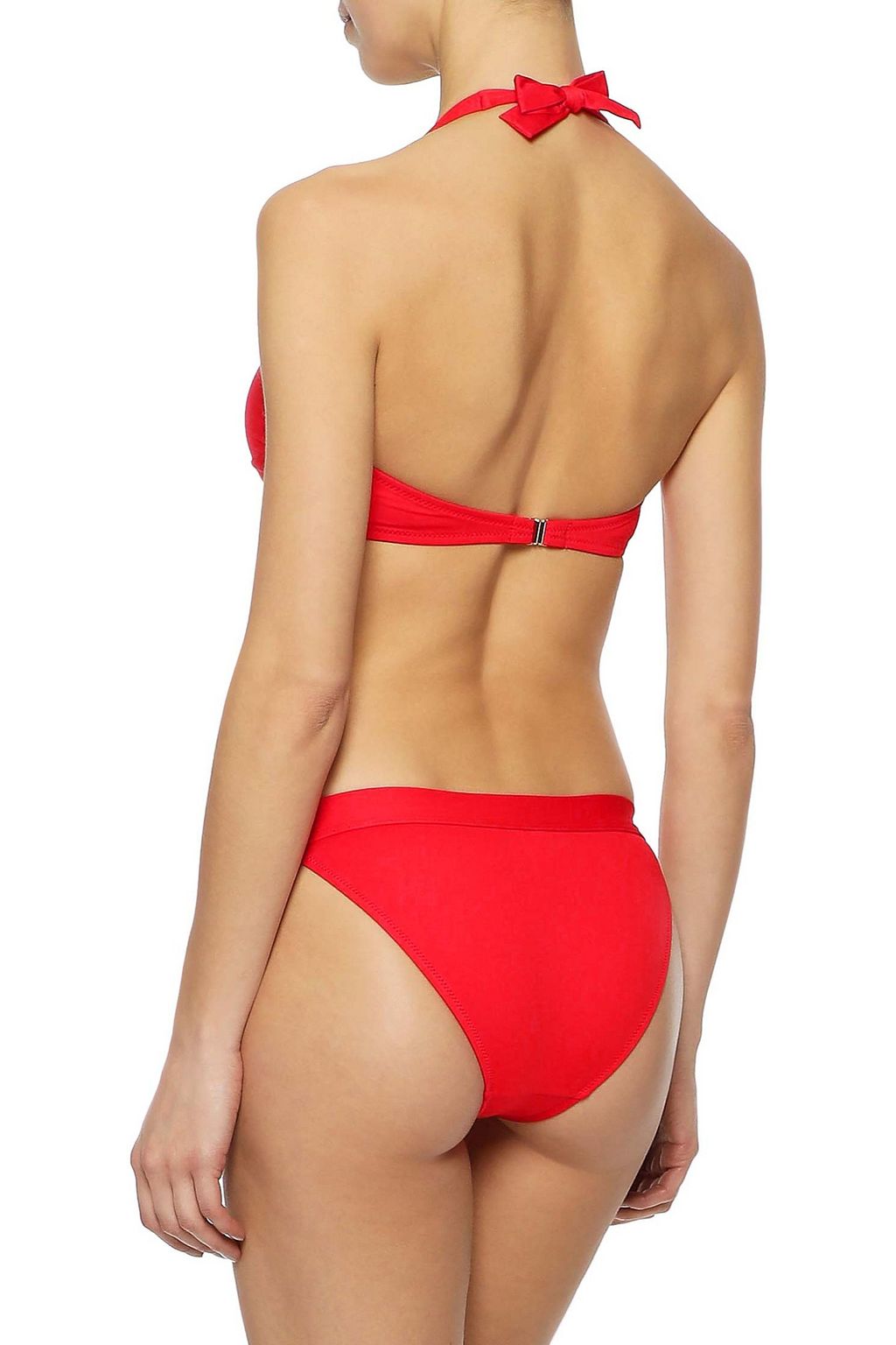 IRIS & INK Jasmine twist-front halterneck bikini