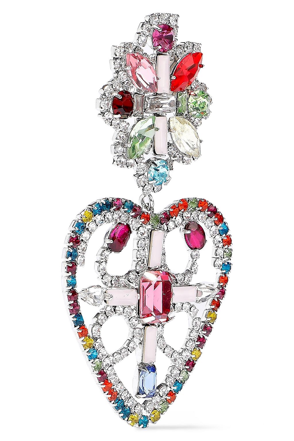 DANNIJO Silver-tone crystal earrings